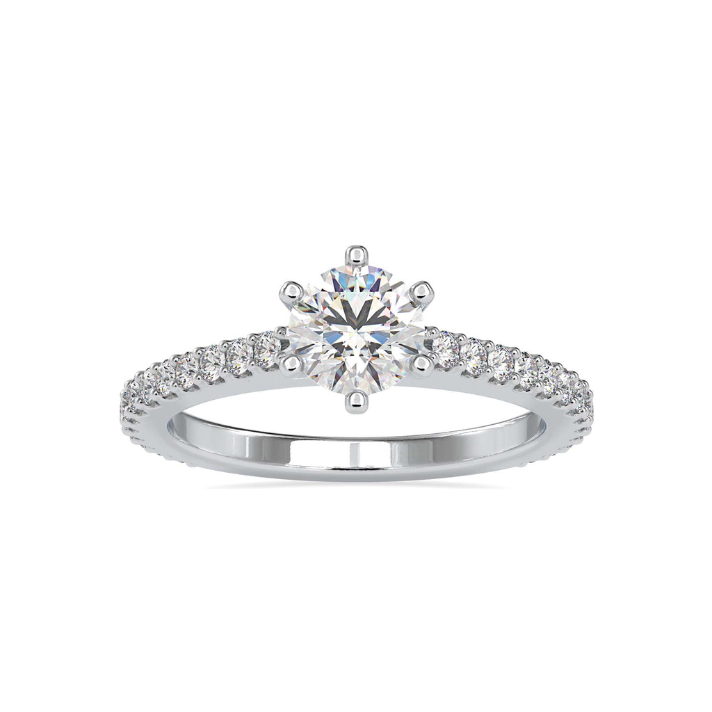 Reverberant 1.2ct Round Moissanite Engagement Ring for women by Cutiefy