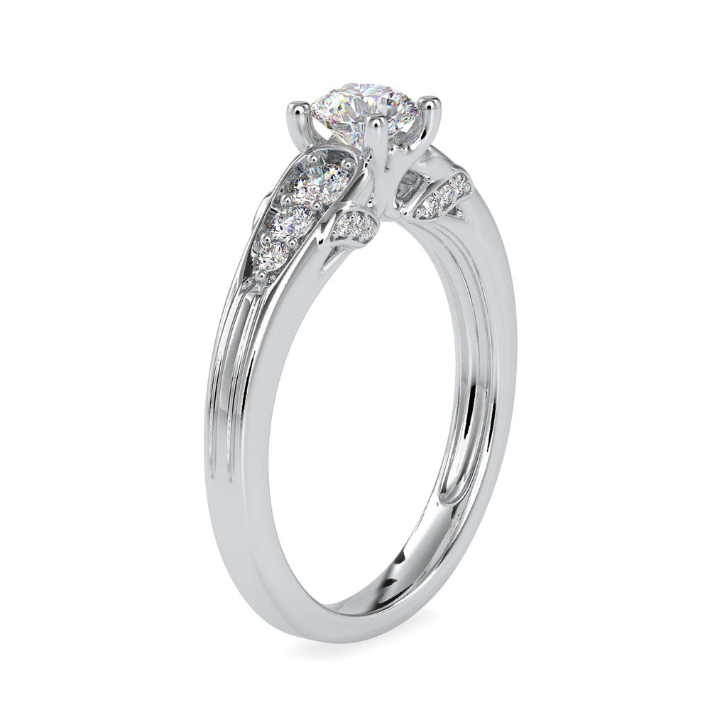 Moissanite solitaire Natalia silver ring for women