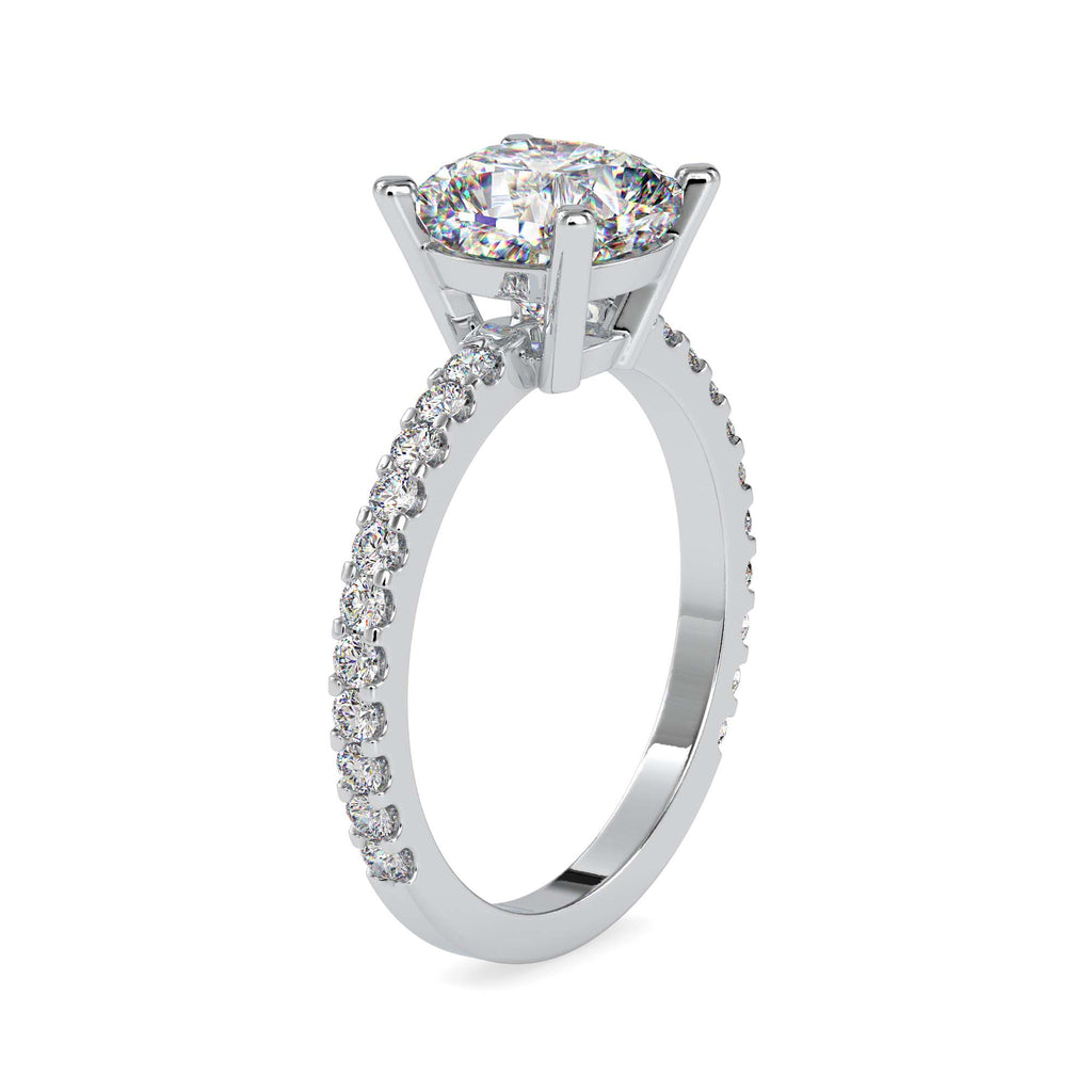 Sophisticate 2.82ct Cushion Moissanite Engagement Ring for women by Cutiefy