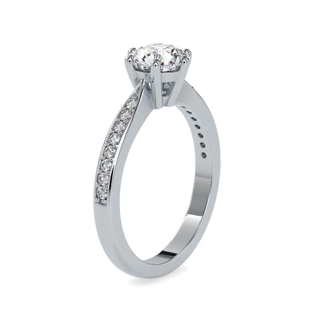 Elle 1.29ct Round Moissanite Engagement Ring for women by Cutiefy