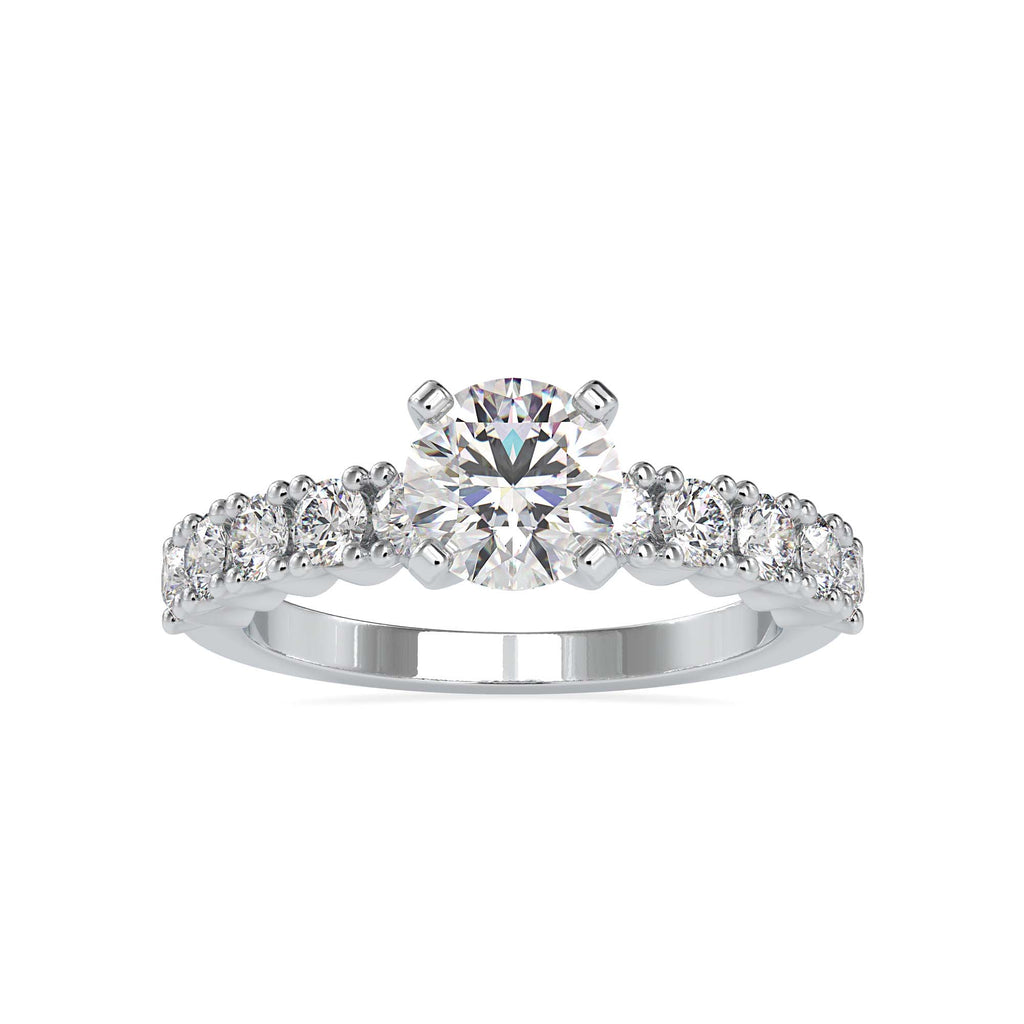 Tiara 1.96ct Round Moissanite Engagement Ring for women by Cutiefy