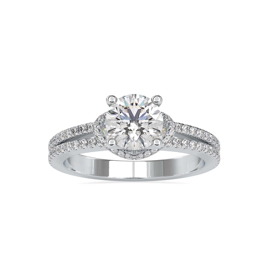 Audrey 1.49ct Round Moissanite Engagement Ring for women by Cutiefy