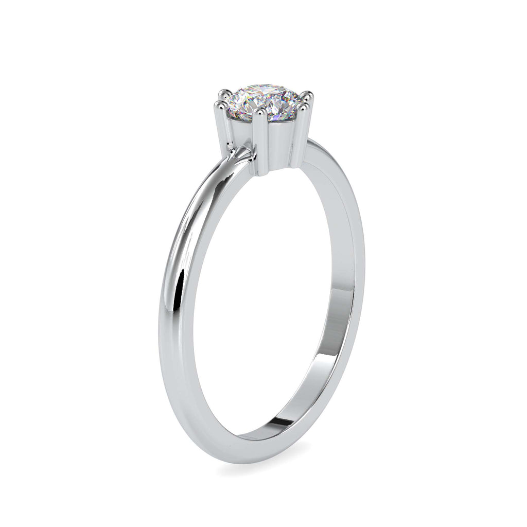 Paula 0.54ct Round Moissanite Solitaire Ring for women by Cutiefy