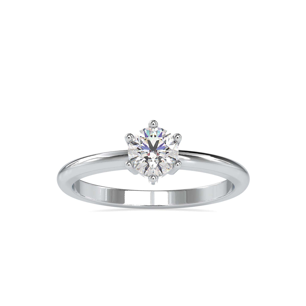 Paula 0.54ct Round Moissanite Solitaire Ring for women by Cutiefy