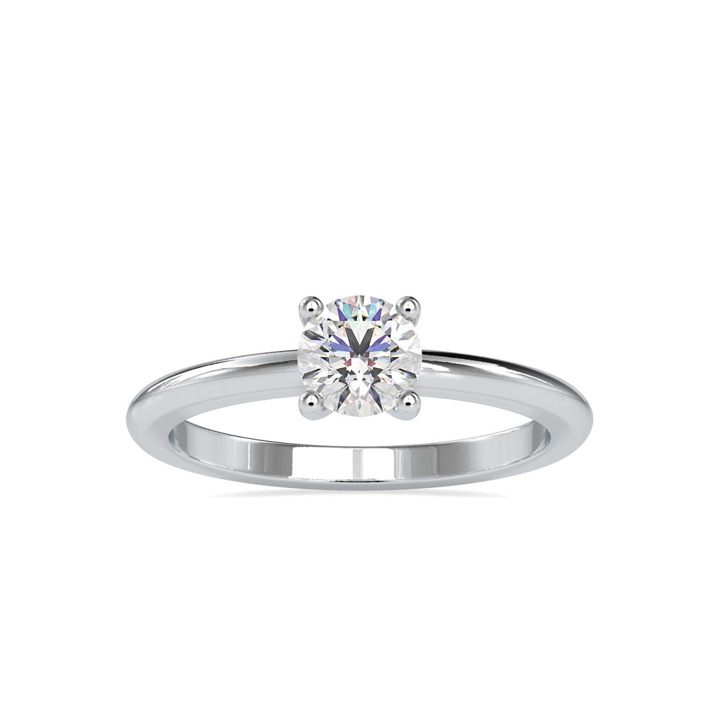 Charlotte 0.54ct Round Moissanite Solitaire Ring for women by Cutiefy