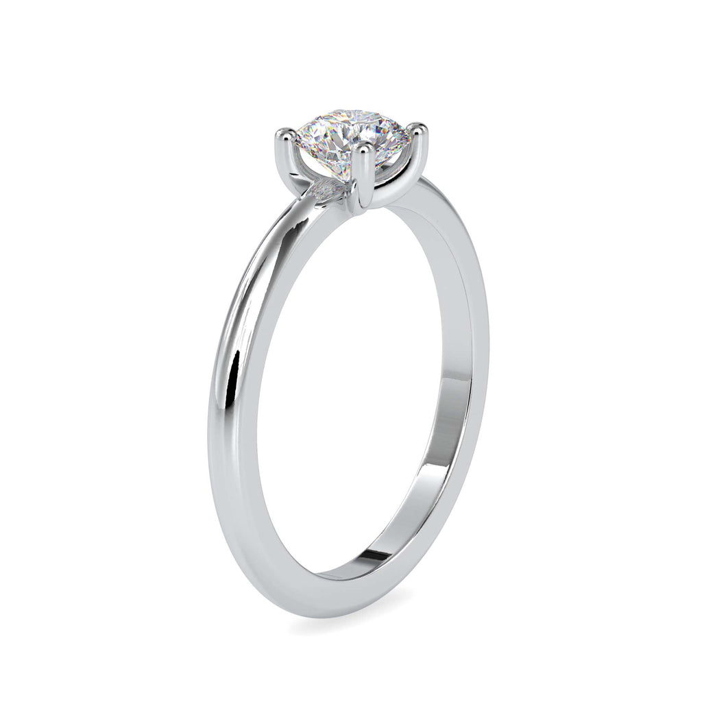 Charlotte 0.54ct Round Moissanite Solitaire Ring for women by Cutiefy