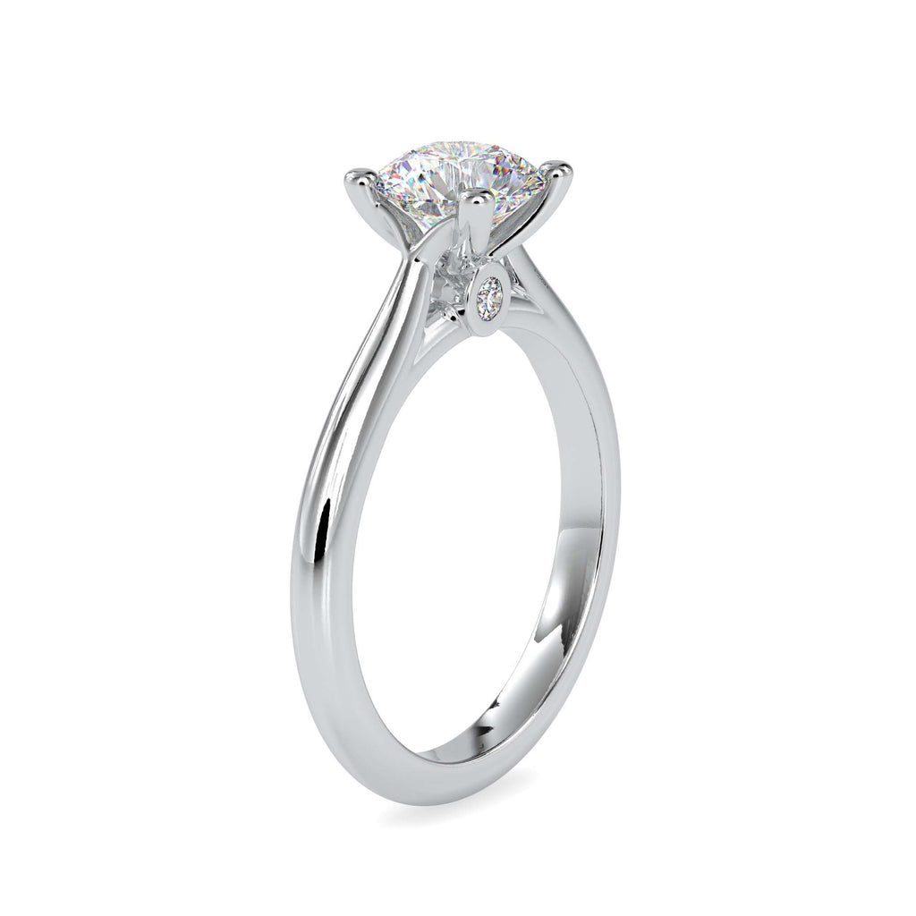 Sofia 0.84ct Round Moissanite Solitaire Ring for women by Cutiefy