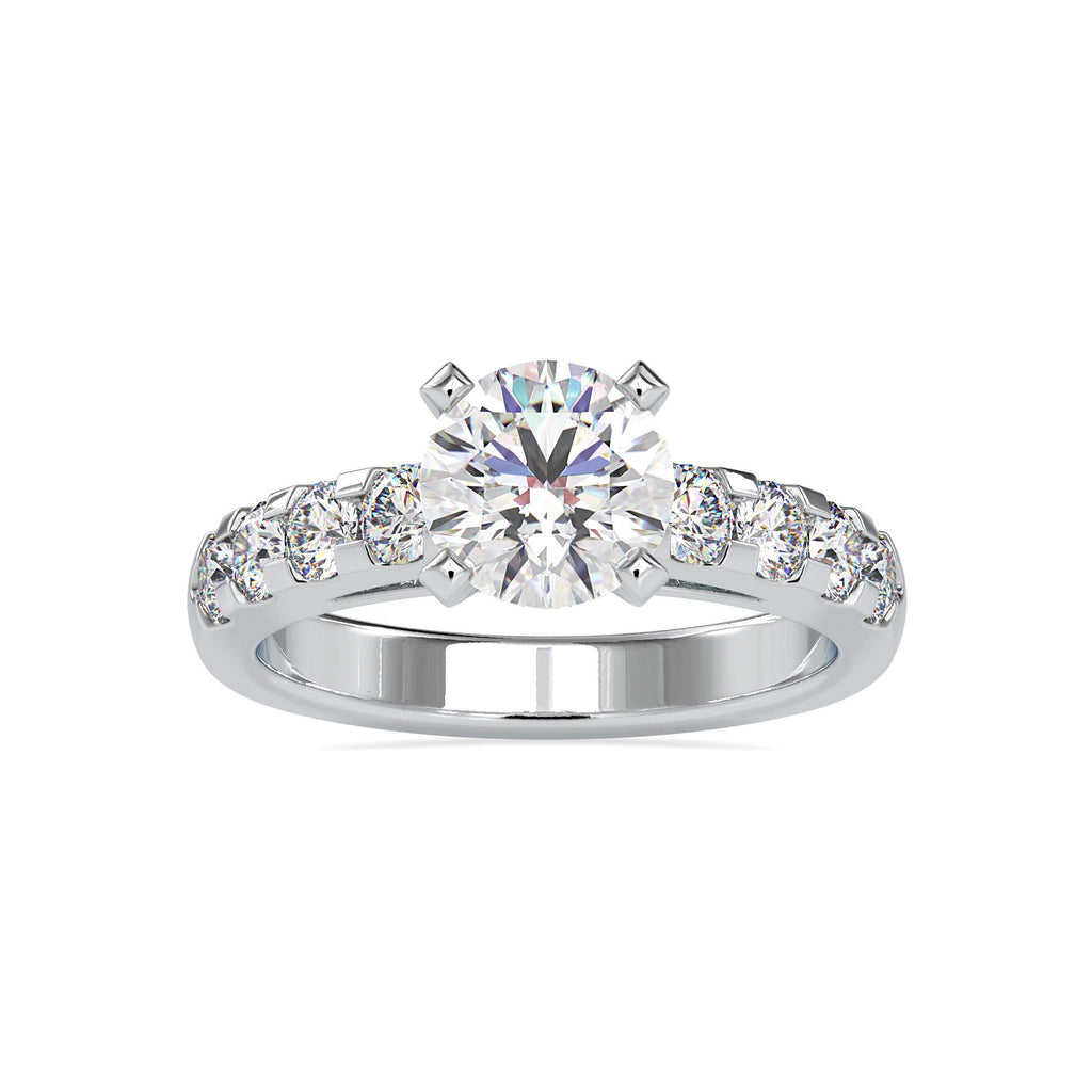 Stella 2.3ct Round Moissanite Engagement Ring for women by Cutiefy
