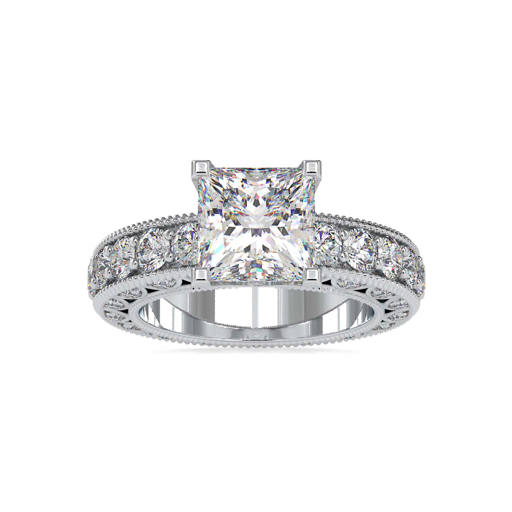 Lurch 4.5ct Princess Moissanite Engagement Ring for women by Cutiefy