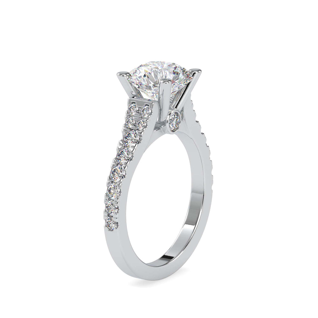 Wind 2.897ct Round Moissanite Engagement Ring for women by Cutiefy