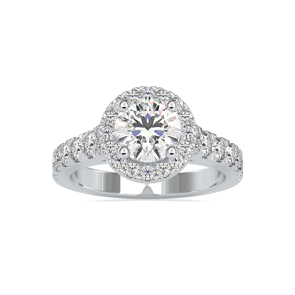 Sublimey 2.38ct Round Moissanite Halo Ring for women by Cutiefy