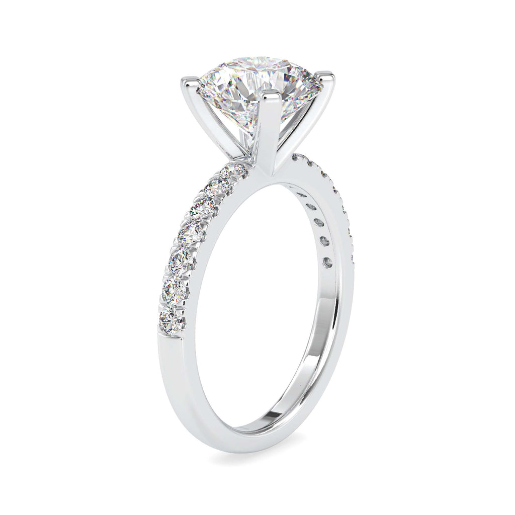 Ziva 2.94ct Round Moissanite Engagement Ring for women by Cutiefy