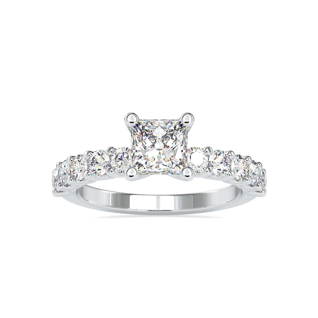 Katie 0.73ct Princess Moissanite Engagement Ring for women by Cutiefy