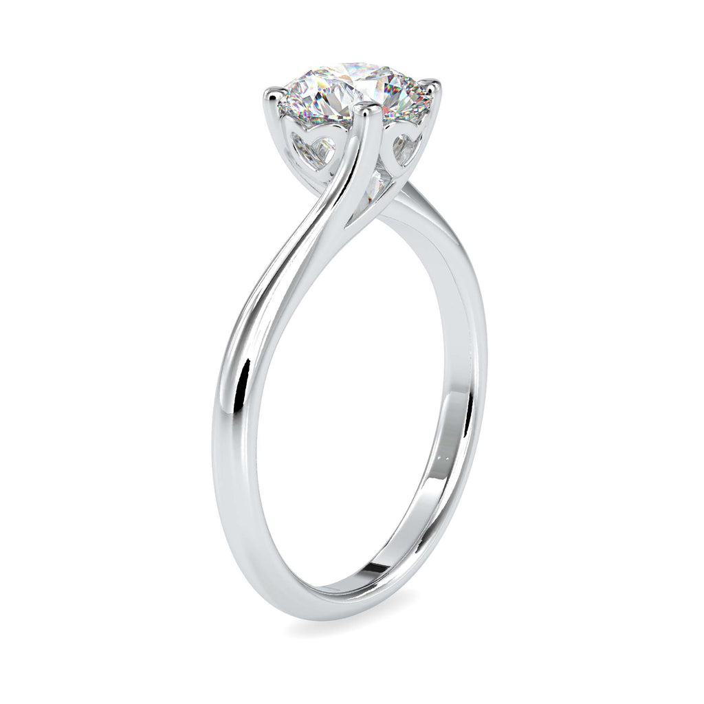 Kiara 1.14ct Round Moissanite Solitaire Ring for women by Cutiefy