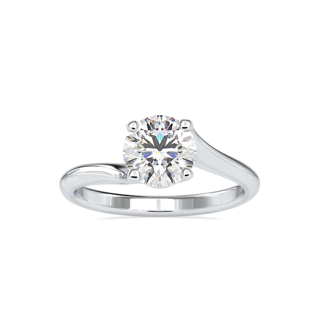 Kiara 1.14ct Round Moissanite Solitaire Ring for women by Cutiefy