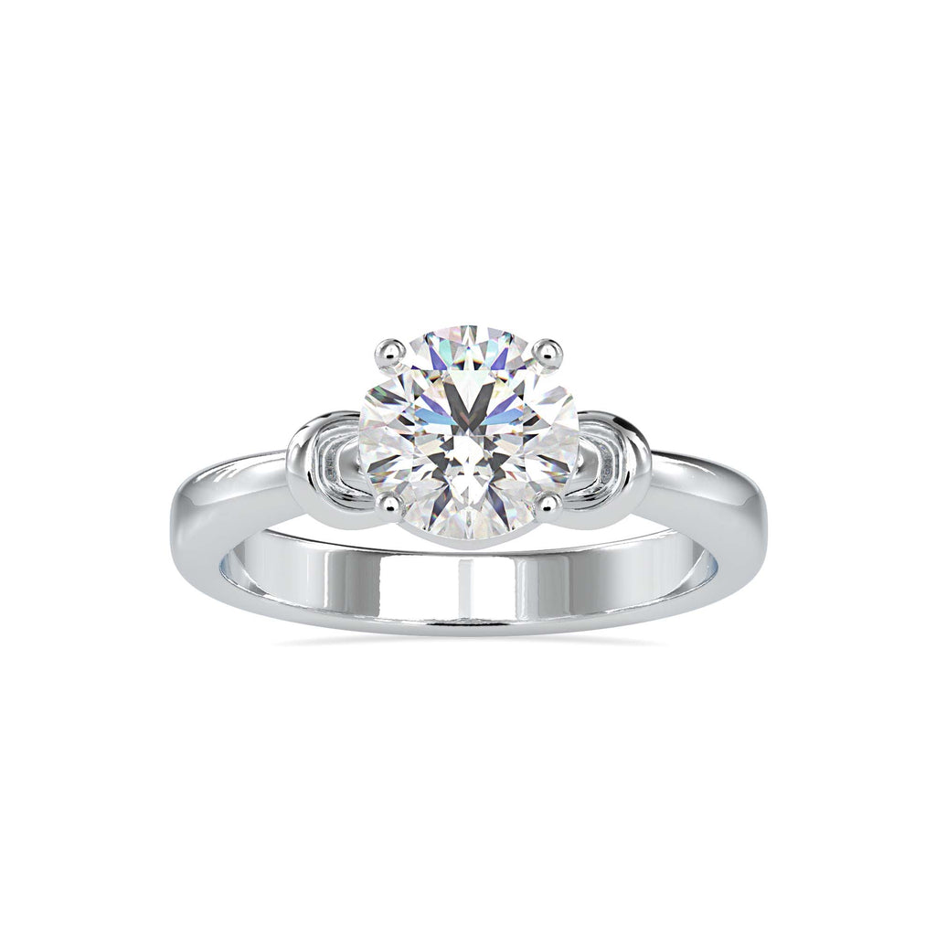 Indefinite 1.20ct Round Moissanite Solitaire Ring for women by Cutiefy