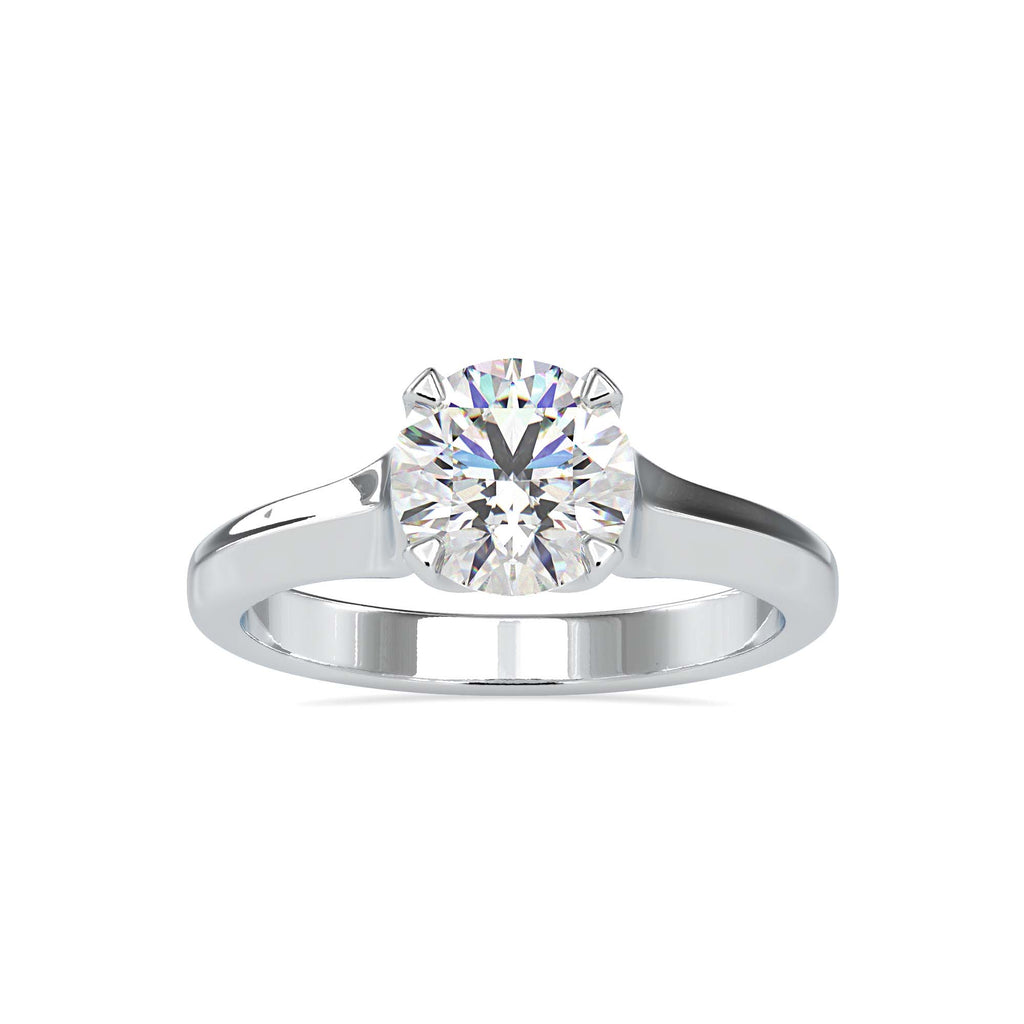Sober 0.51ct Round Moissanite Solitaire Ring for women by Cutiefy