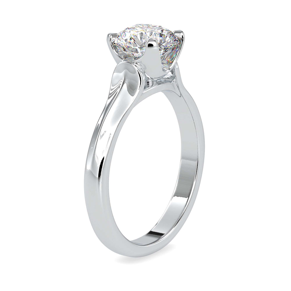Sober 0.51ct Round Moissanite Solitaire Ring for women by Cutiefy
