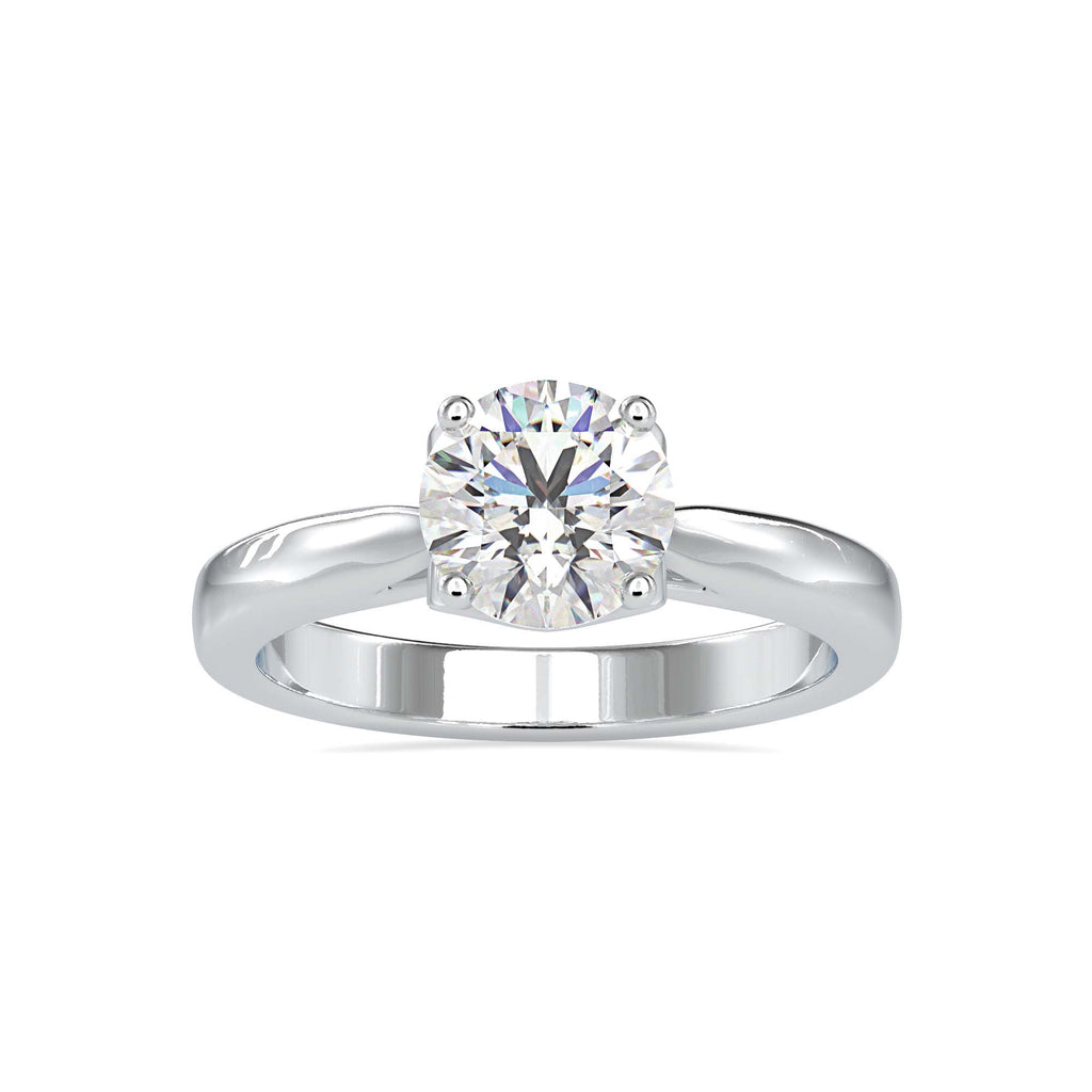 Exquisite 0.69ct Round Moissanite Solitaire Ring for women by Cutiefy
