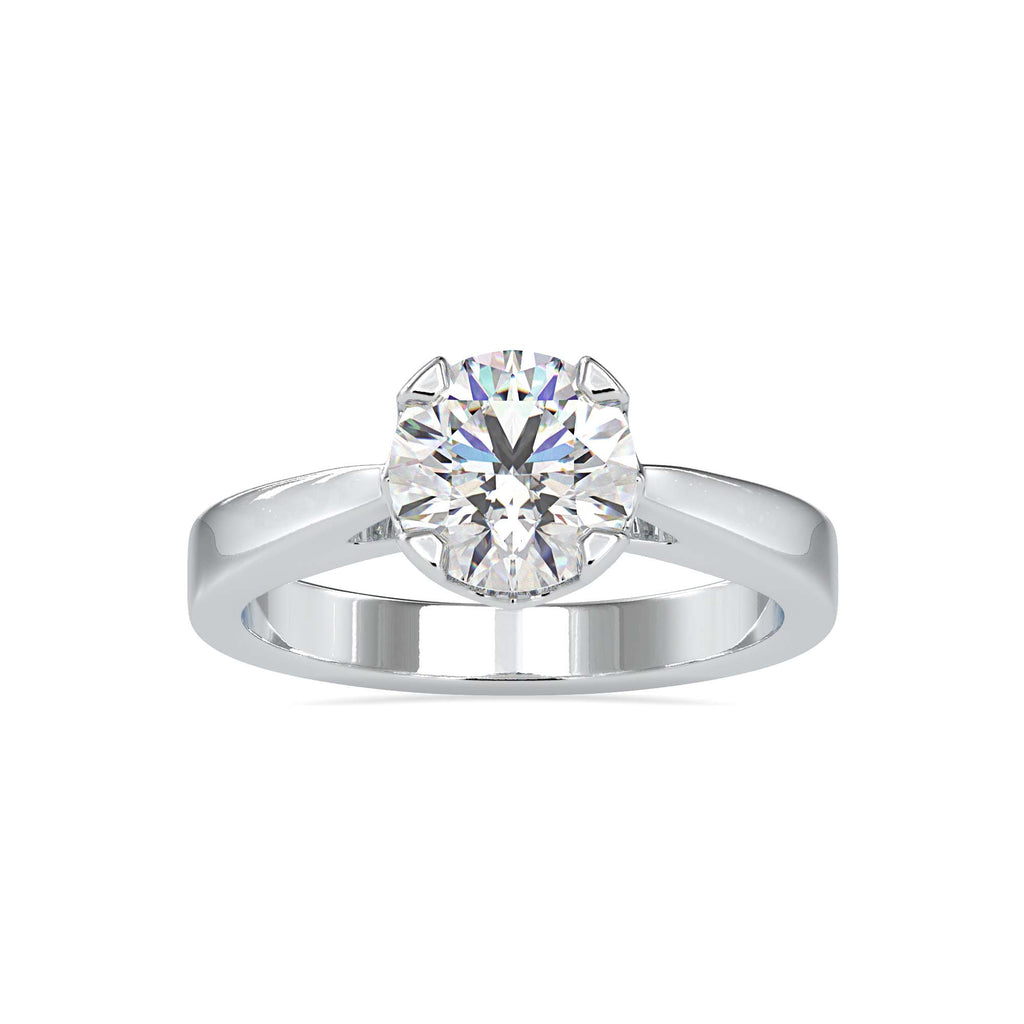 Sheer 1.19ct Round Moissanite Solitaire Ring for women by Cutiefy