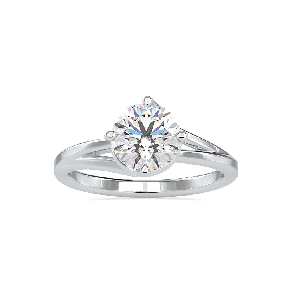 Hammy 1.18ct Round Moissanite Solitaire Ring for women by Cutiefy