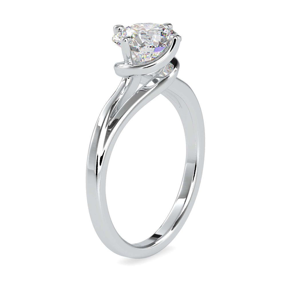 Hammy 1.18ct Round Moissanite Solitaire Ring for women by Cutiefy
