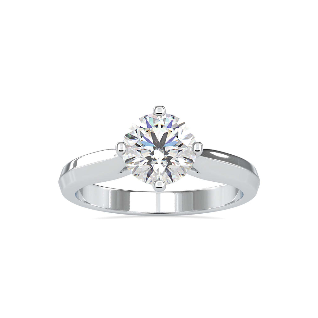 Kelly 1.19ct Round Moissanite Solitaire Ring for women by Cutiefy