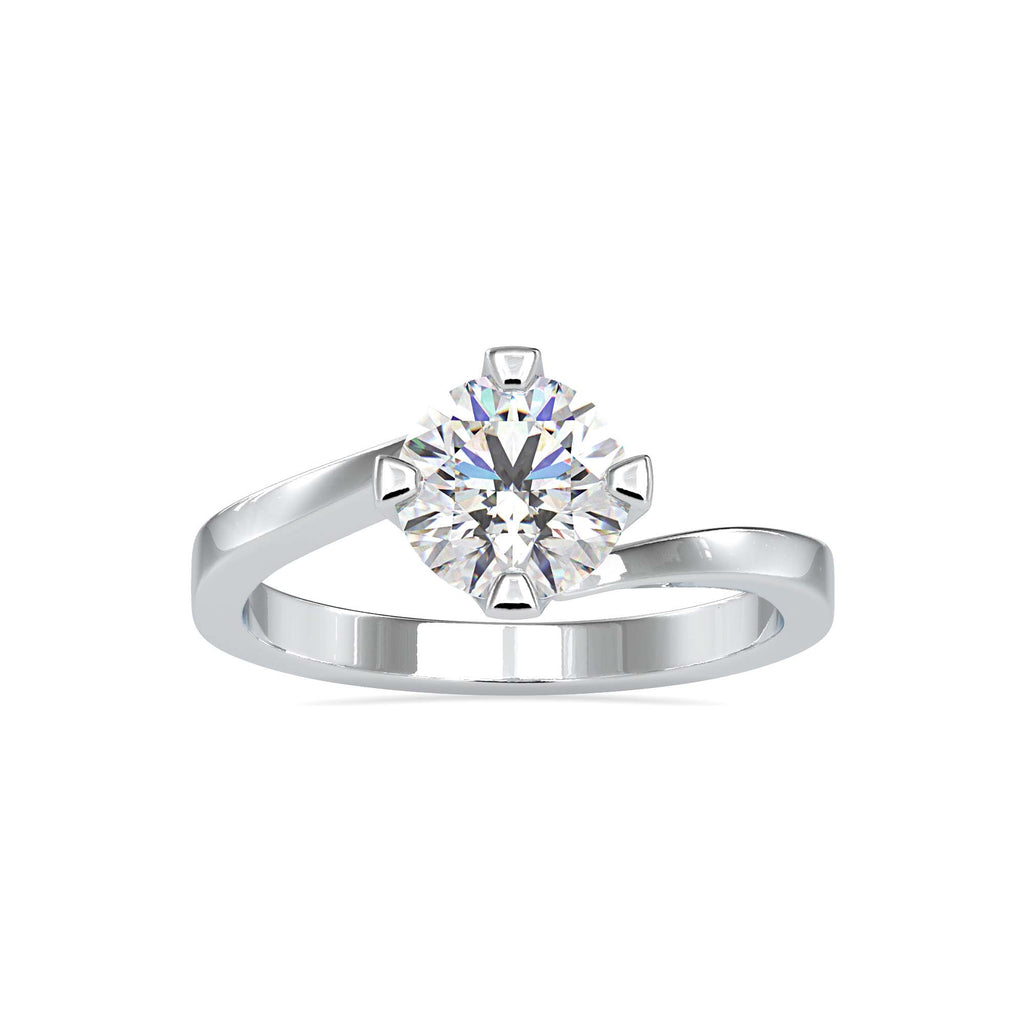 Elegant 1.15ct Round Moissanite Solitaire Ring for women by Cutiefy