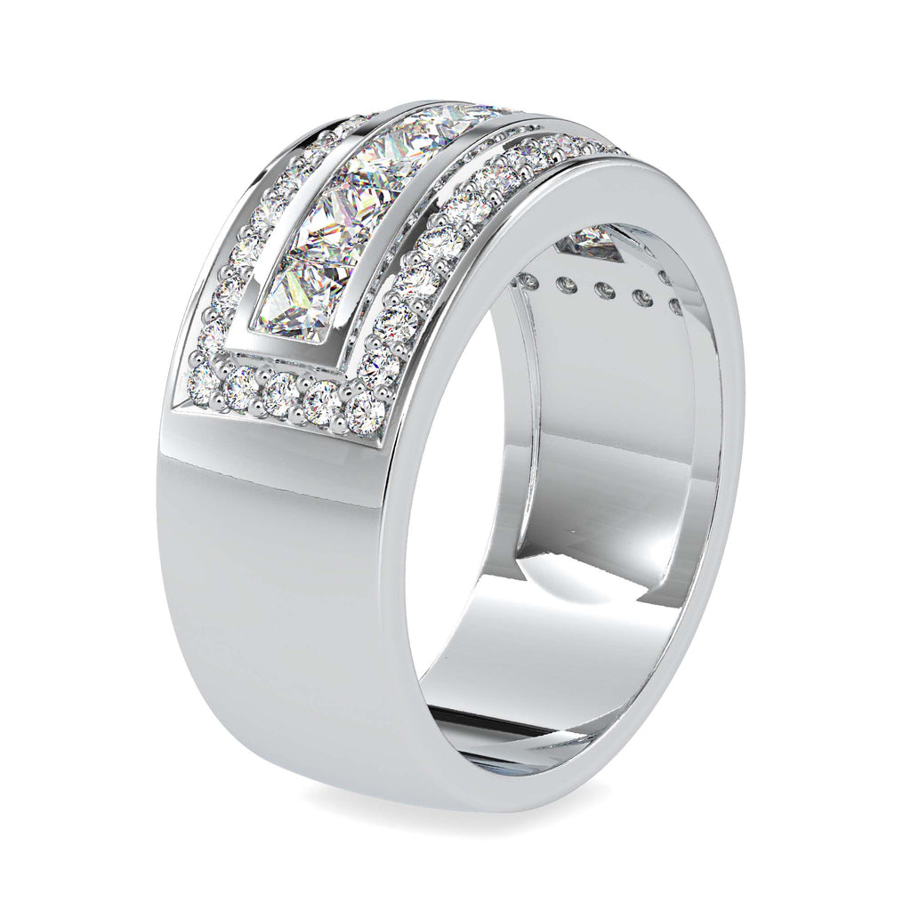 Moissanite solitaire Slew silver ring design