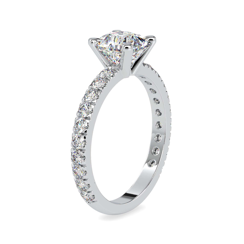 Weave 2.61ct Cushion Moissanite Engagement Ring for women by Cutiefy
