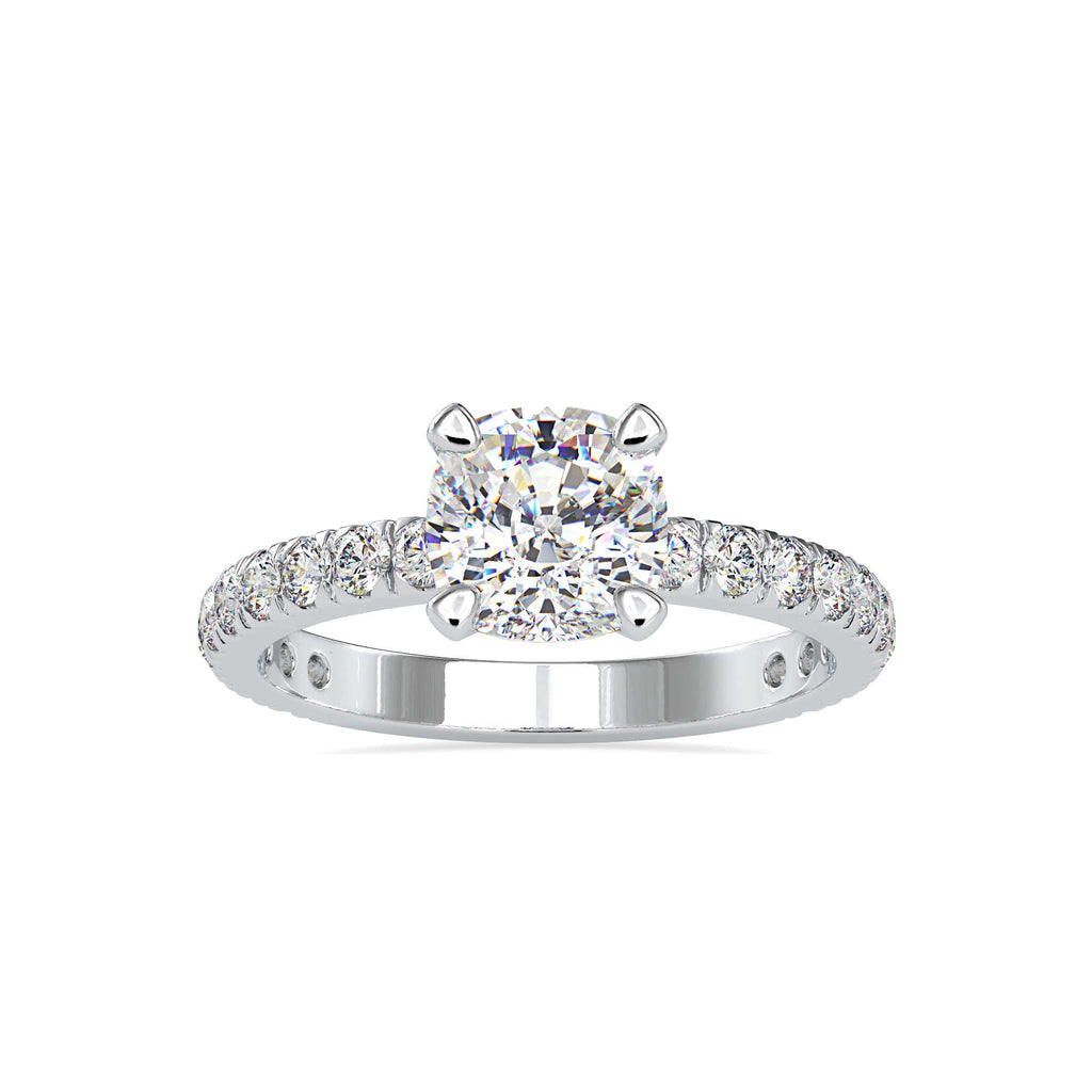 Weave 2.61ct Cushion Moissanite Engagement Ring for women by Cutiefy