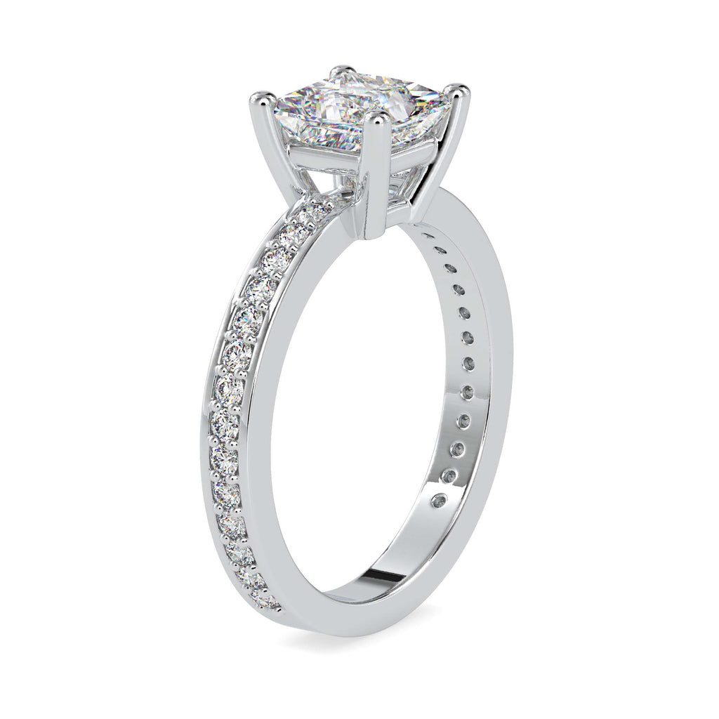 Shy  1.67ct Princess Moissanite Engagement Ring for women by Cutiefy