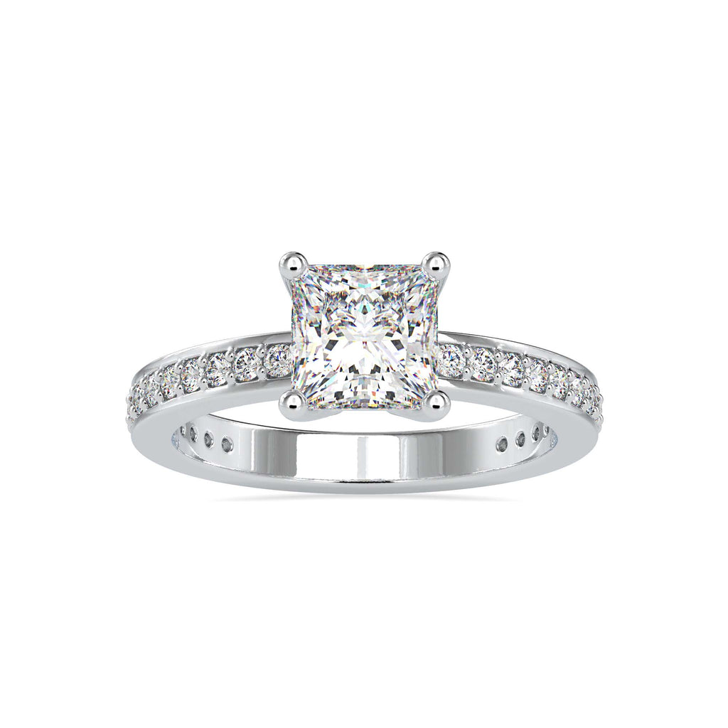Shy  1.67ct Princess Moissanite Engagement Ring for women by Cutiefy