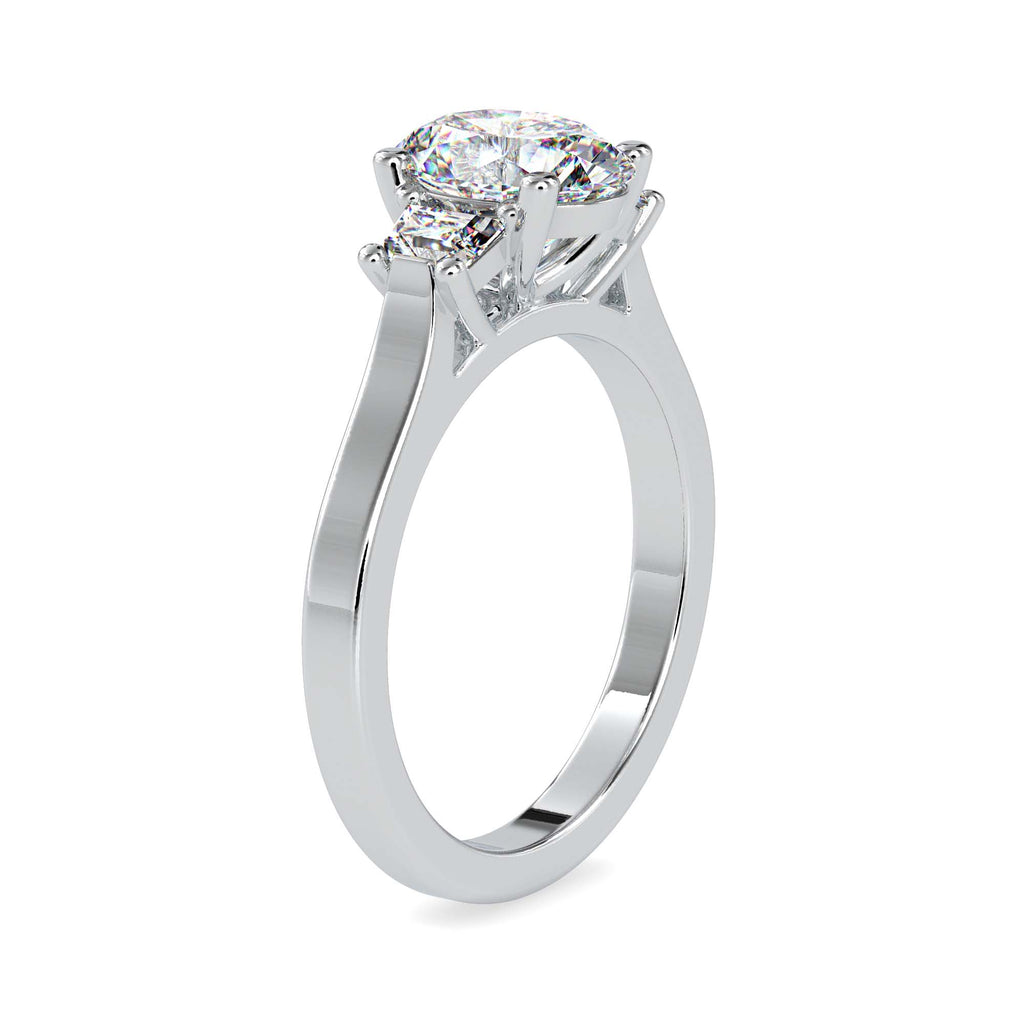 Trinity 2.07ct Oval Moissanite Three Stone Ring for women by Cutiefy