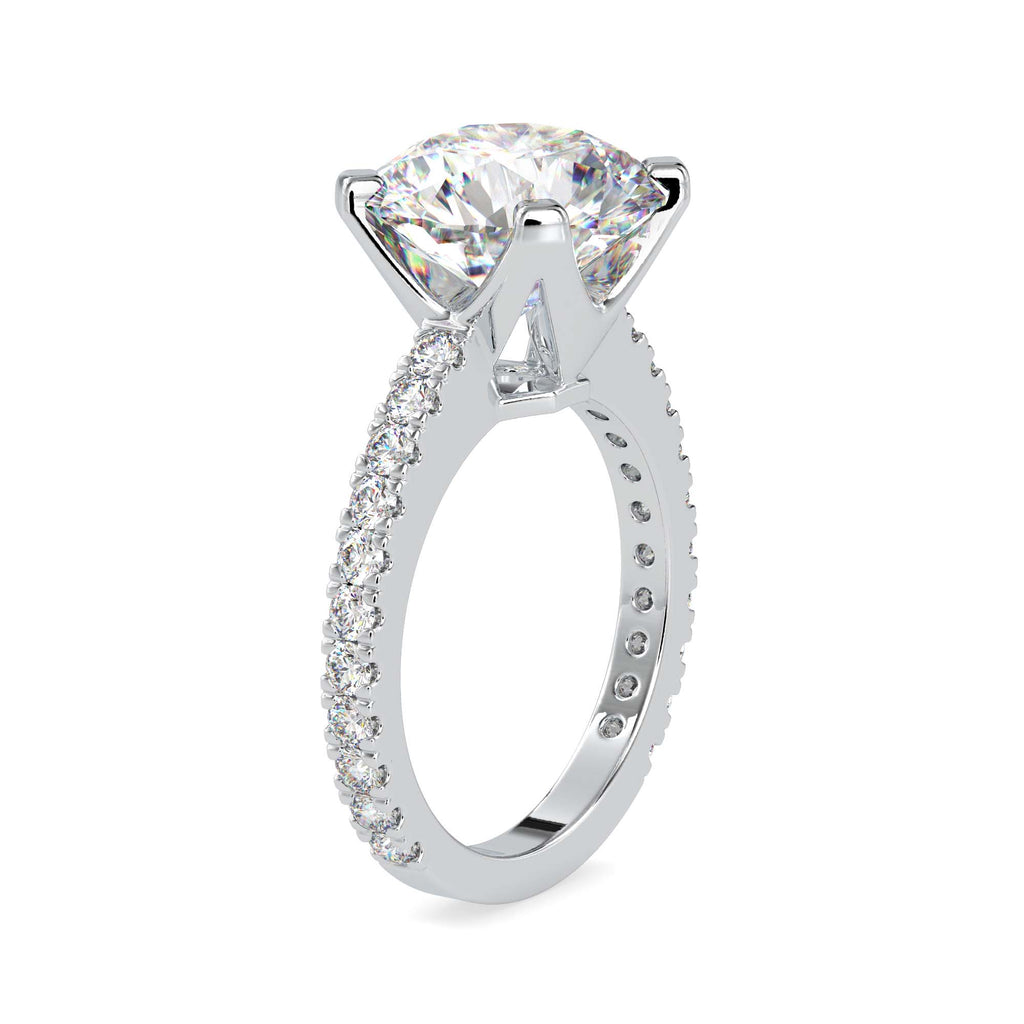Ella 4.99ct Round Moissanite Engagement Ring for women by Cutiefy