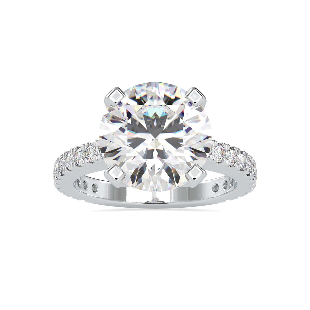 Ella 4.99ct Round Moissanite Engagement Ring for women by Cutiefy
