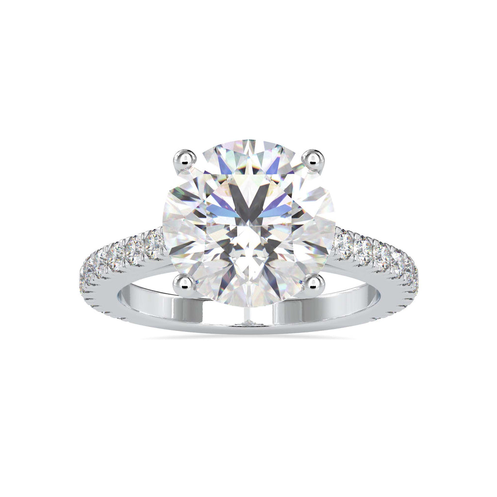Militia 5.02ct Round Moissanite Engagement Ring for women by Cutiefy