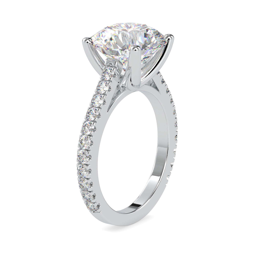 Militia 5.02ct Round Moissanite Engagement Ring for women by Cutiefy