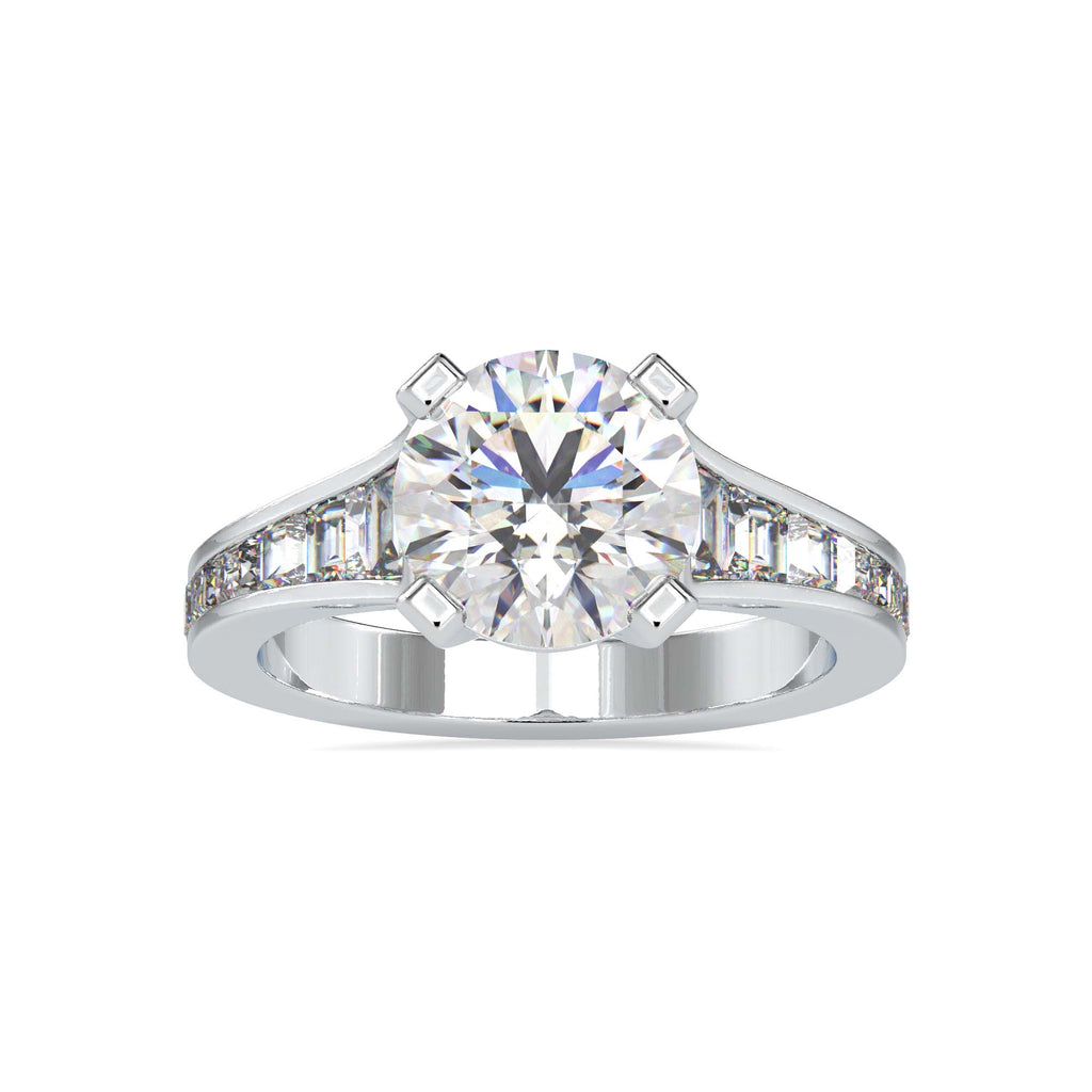 Excurse 3.69ct Round Moissanite Engagement Ring for women by Cutiefy