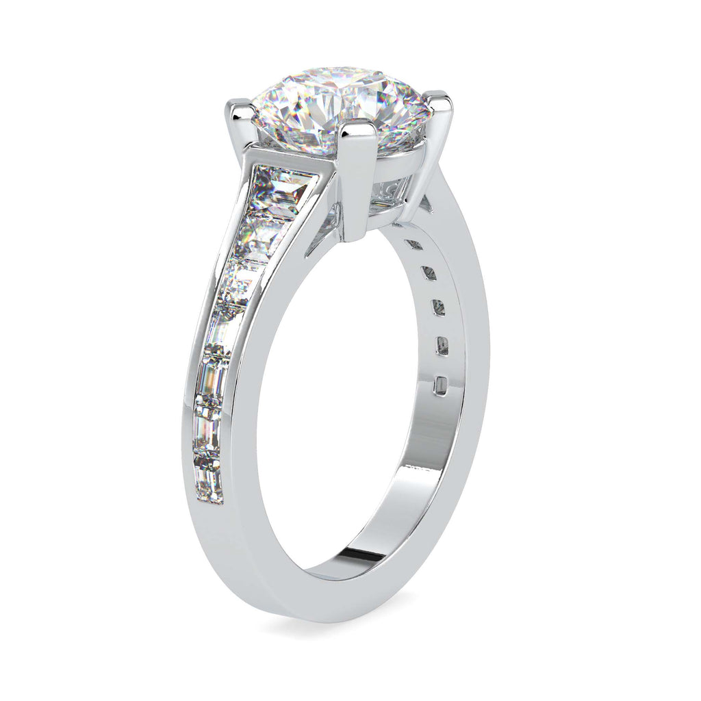 Excurse 3.69ct Round Moissanite Engagement Ring for women by Cutiefy