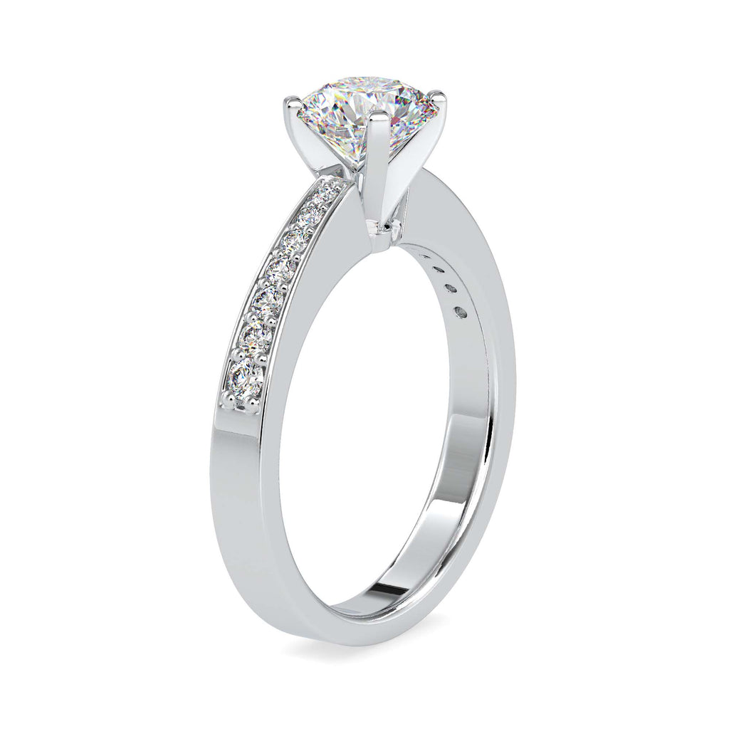 Frill 1.08ct Round Moissanite Engagement Ring for women by Cutiefy