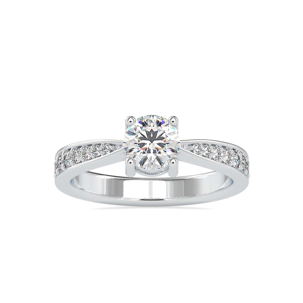 Camilia 0.83ct Round Moissanite Engagement Ring for women by Cutiefy