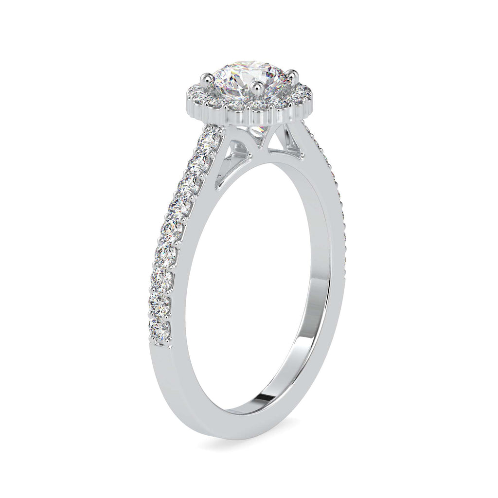 Moissanite solitaire Soiree silver ring design
