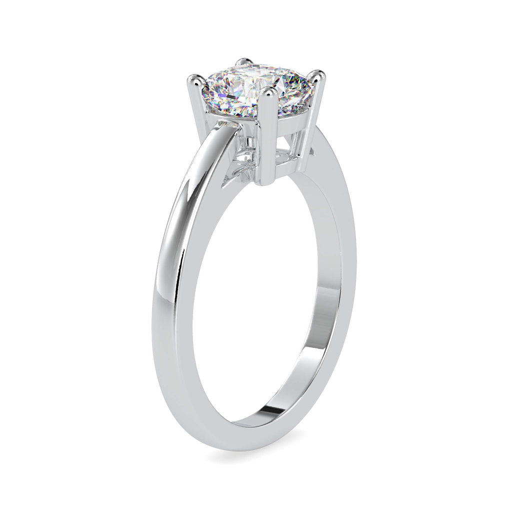 Decal 1.39ct Cushion Moissanite Solitaire Ring for women by Cutiefy