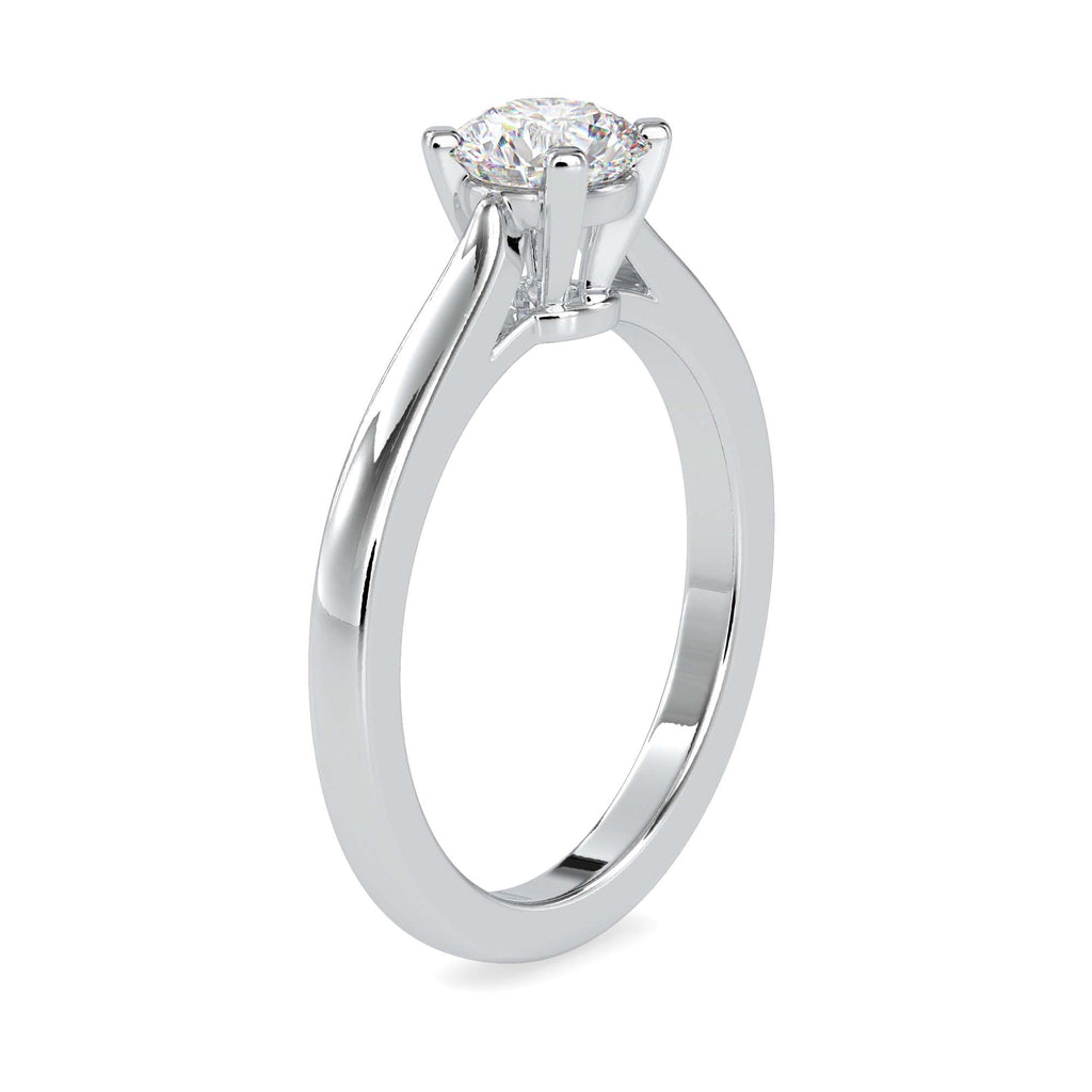 Clara 0.61ct Round Moissanite Solitaire Ring for women by Cutiefy