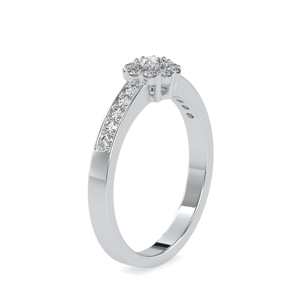 Moissanite solitaire Nova silver ring for women