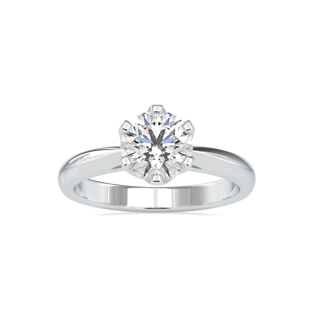 Chimera 1.2ct Round Moissanite Solitaire Ring for women by Cutiefy