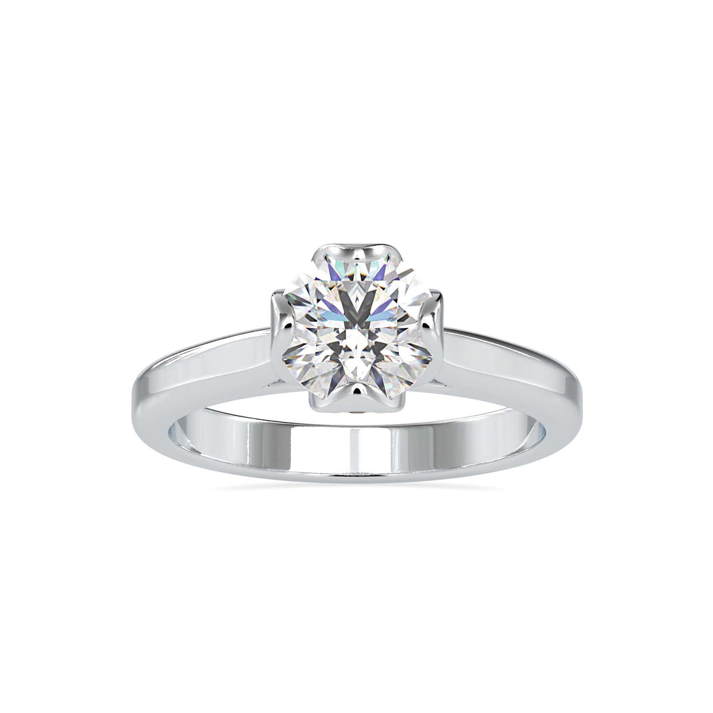 Abby 1.214ct Round Moissanite Solitaire Ring for women by Cutiefy