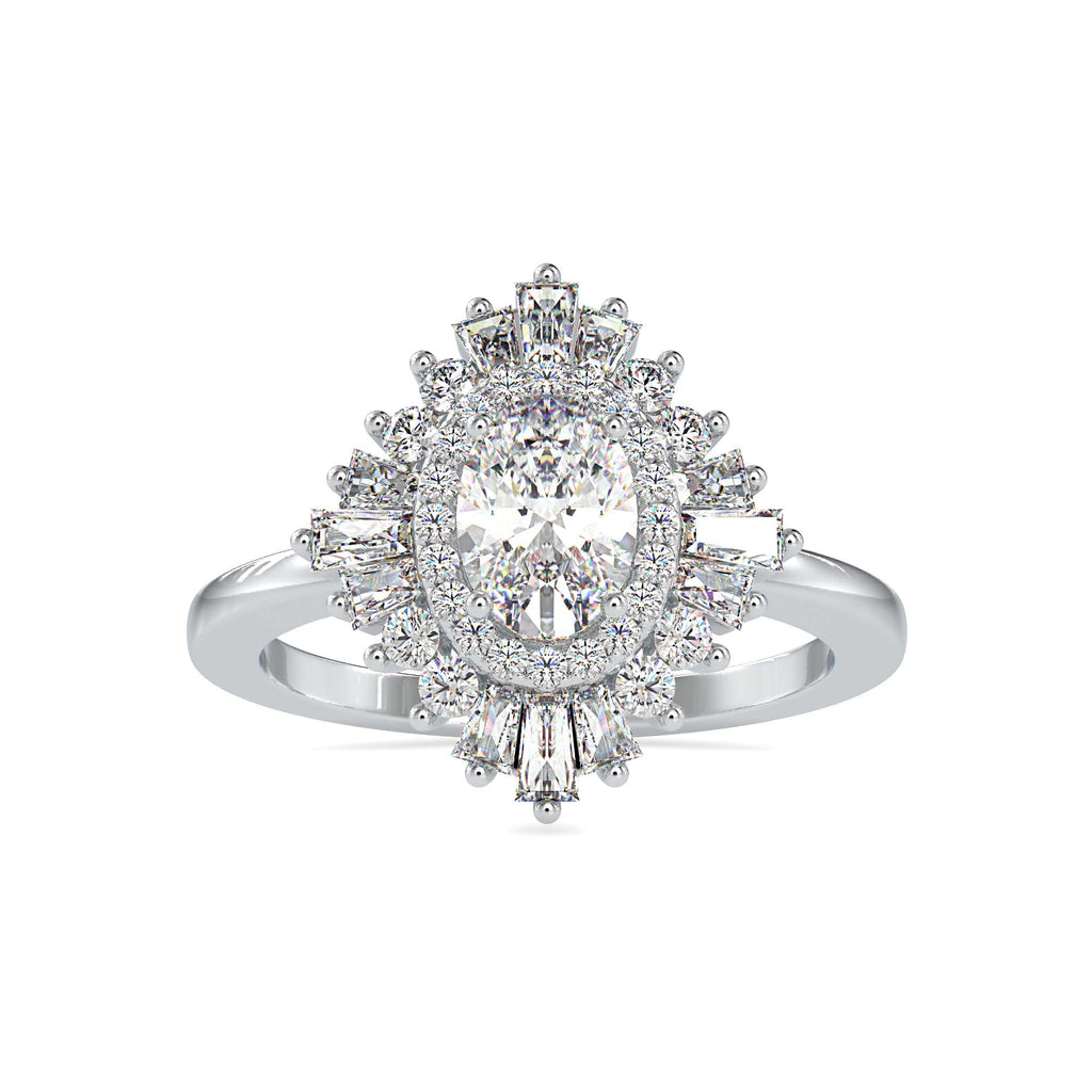 Slaying 1.56ct Oval Moissanite Halo Ring for women by Cutiefy