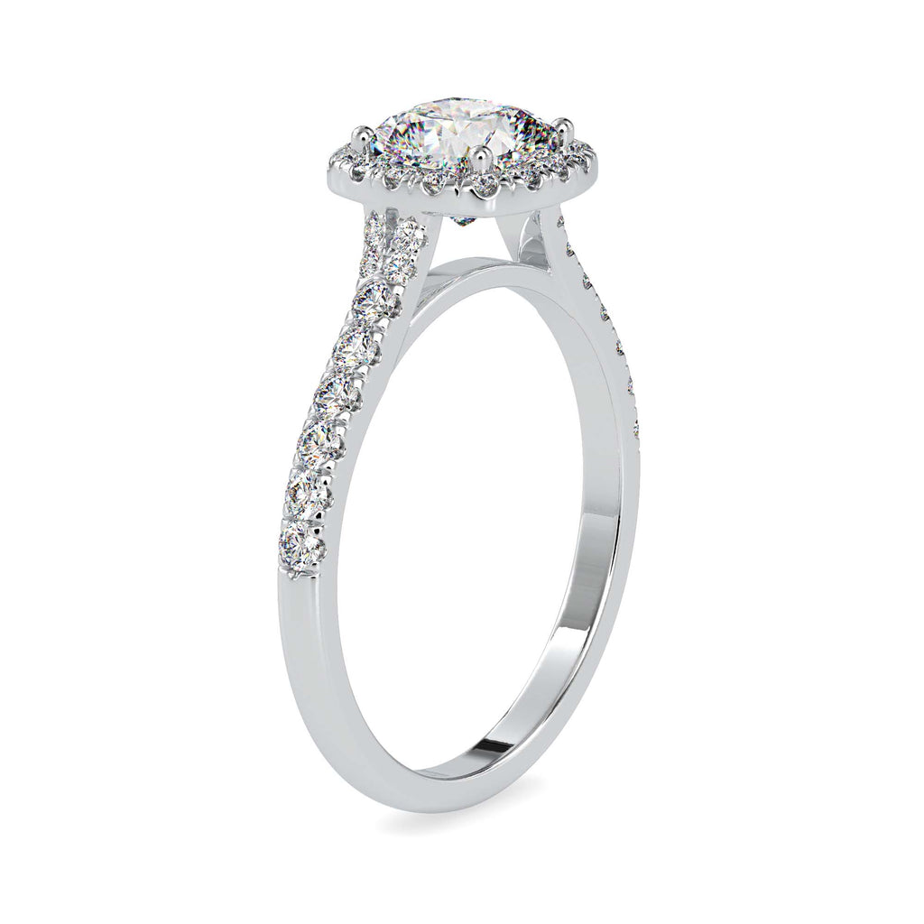 Ariel 1.25ct Round Moissanite Halo Ring for women by Cutiefy